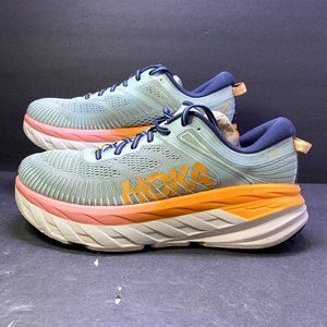 Hoka One Bondi 7 Running Athletic Shoes Mesh Max Cushion Women 10 D (teal Blue